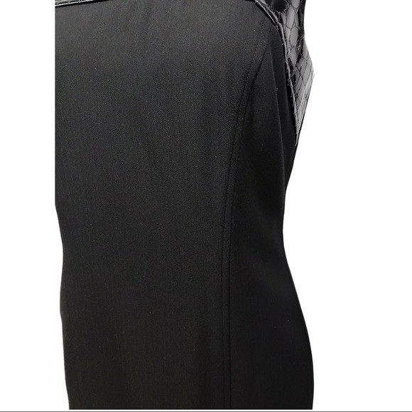 Donna Degnan sheath midi dress leather patch 2 - Picture 8 of 13